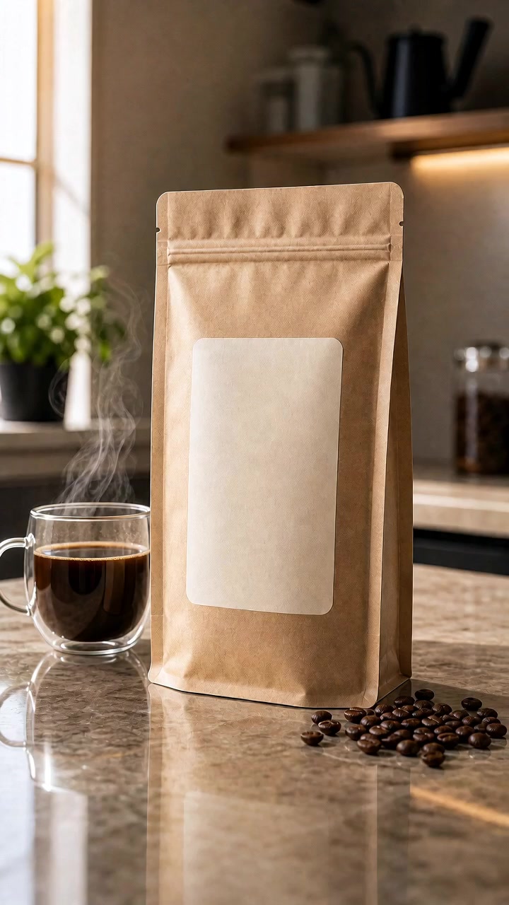 Craft Coffee Pouch Social Ad poster